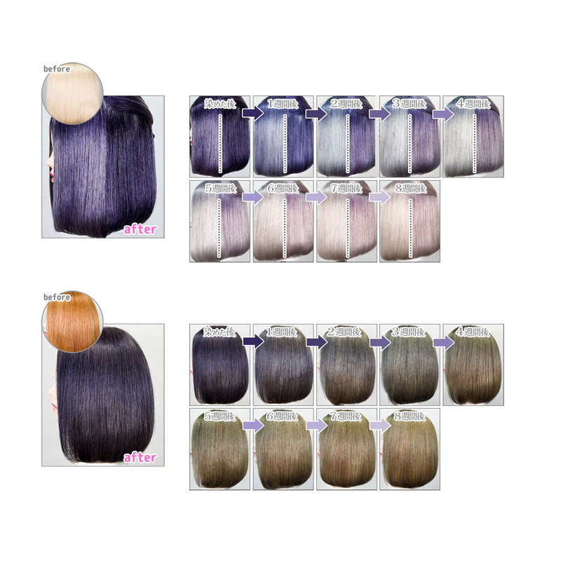 エンシェールズ カラーバター 200g＜アッシュパープル＞ヘアカラー カラーケア カラートリートメント ヘアマニキュア インナーカラー 派手髪｜アトム屋美容本舗 公式