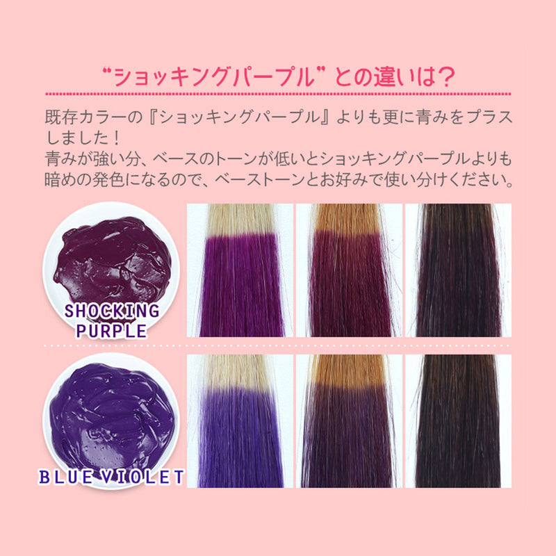 エンシェールズ カラーバター 200g＜ブルーバイオレット＞ヘアカラー カラーケア カラートリートメント ヘアマニキュア インナーカラー 派手髪｜アトム屋美容本舗 公式
