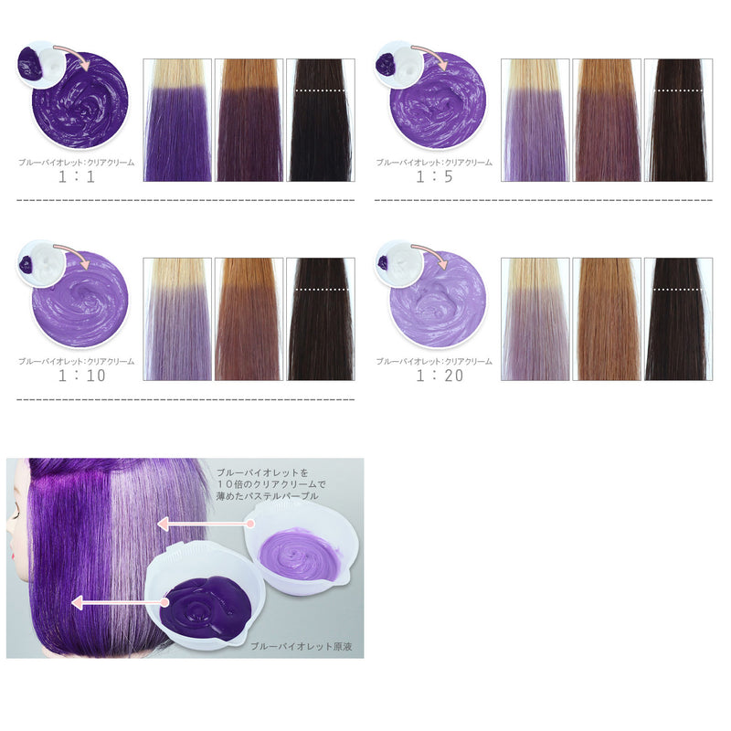 エンシェールズ カラーバター 200g＜ブルーバイオレット＞ヘアカラー カラーケア カラートリートメント ヘアマニキュア インナーカラー 派手髪｜アトム屋美容本舗 公式