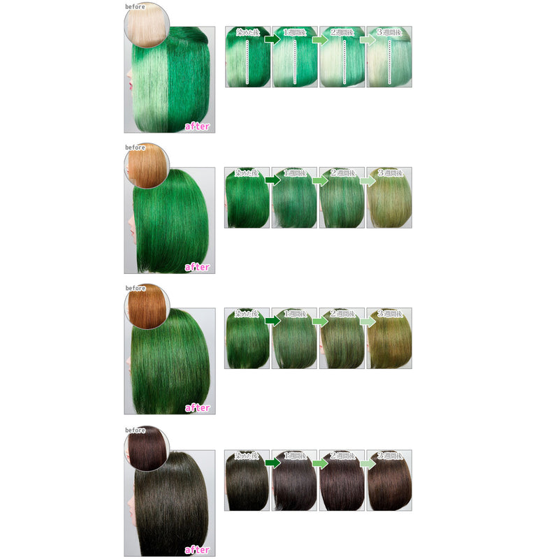エンシェールズ カラーバター 200g＜ヘンプグリーン＞ヘアカラー カラーケア カラートリートメント ヘアマニキュア インナーカラー 派手髪｜アトム屋美容本舗 公式