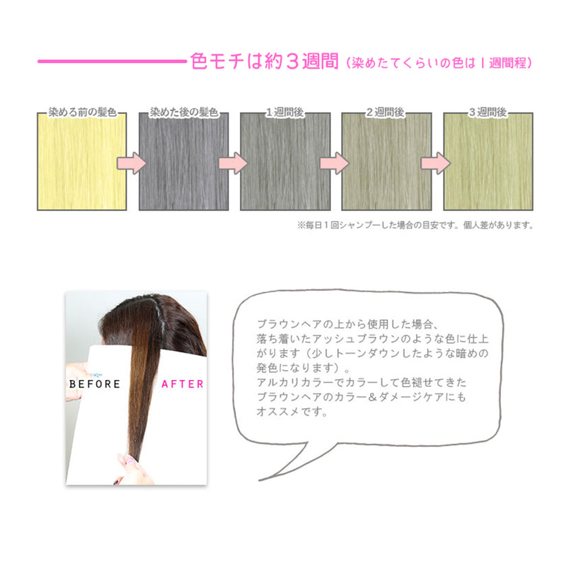 エンシェールズ カラーバター 200g＜925 シルバー＞ヘアカラー カラーケア カラートリートメント ヘアマニキュア インナーカラー 派手髪｜アトム屋美容本舗 公式