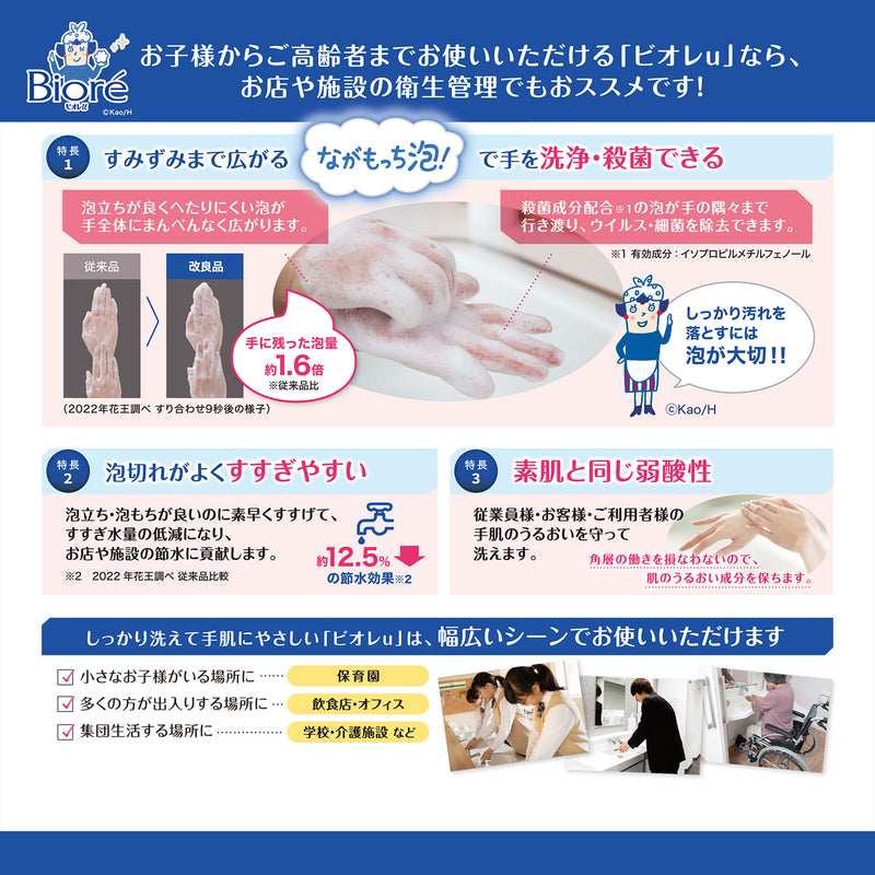 花王 ビオレu 泡ハンドソープ 250mL ポンプ 業務用 医薬部外品 手指洗浄剤 泡タイプ 泡ハンドソープ 弱酸性 マイルドシトラスの香り｜アトム屋美容本舗 公式