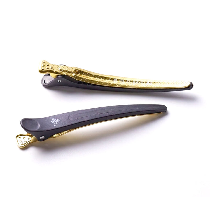 ブレーメン サロンクリップ 2本入り バーバークリップ ヘアクリップ ブロッキング　キープ ホールド グリップ 外れない 落ちない 強い｜アトム屋美容本舗