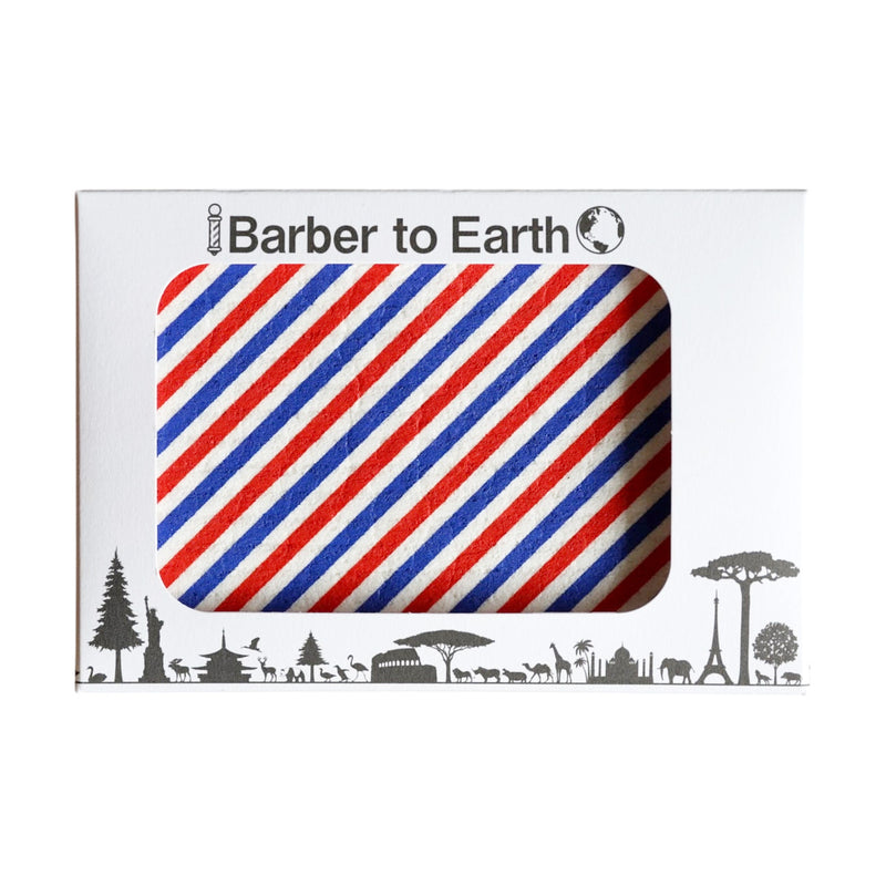 Barber to earth エシカルテックス 4枚入 （バーバーストライプ×2枚、グリーンストライプ×2枚）エコ クロス 拭き取り フェイシャルケア｜アトム屋美容本舗 公式