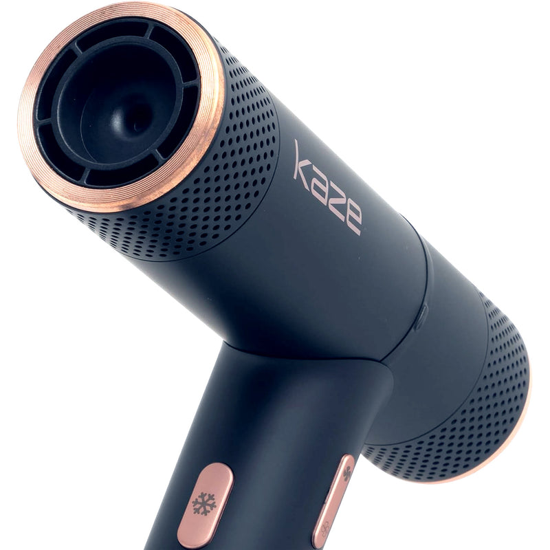 KAZE ドライヤー ブラック（HJ-H106）ヘアードライヤー ヘアドライヤー 1300W 大風量 大風速 速乾 軽量 軽い コンパクト マイナスイオン｜アトム屋美容本舗 公式