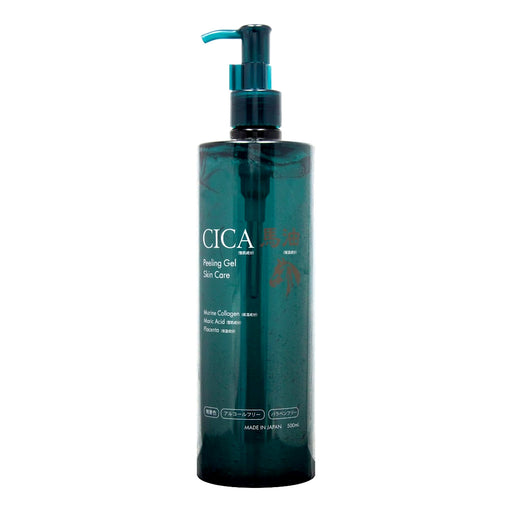 CICA 馬油ピーリングジェル 500ml 大容量 全身 ピーリング 角質ケア 顔 鼻 首元 背中 かかと ツボクサエキス ドクダミ コラーゲン｜アトム屋美容本舗