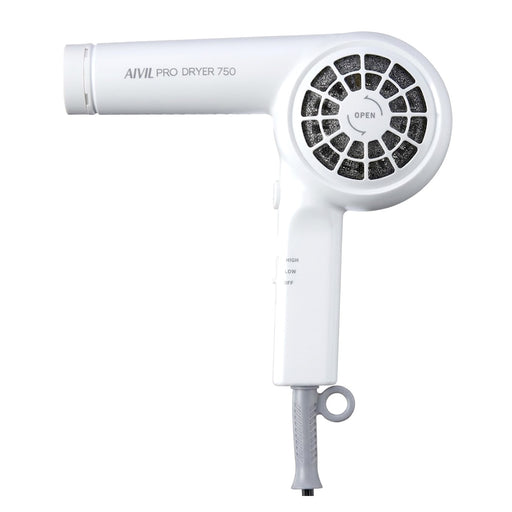 AIVIL アイビル プロドライヤー 750 ホワイト（SD-24J01）ヘアドライヤー ヘアードライヤー サロンドライヤー 750W 省電力 軽量 電気代削減｜アトム屋美容本舗 公式
