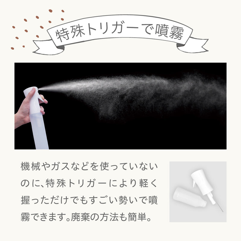 Aivil アイビル エアリーミスト ミニ 220mL（ホワイト／ブラック）スプレイヤー スプレーヤー 空容器 霧吹き ミスト 詰め替えボトル｜アトム屋美容本舗