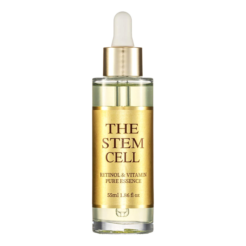 THE STEM CELL レチノール＆ビタミン ピュアエッセンス 55ml 美容液 スキンケア 保湿 潤い ハリ ツヤ 弾力 乾燥 くすみ 目元 ほうれい線｜アトム屋美容本舗