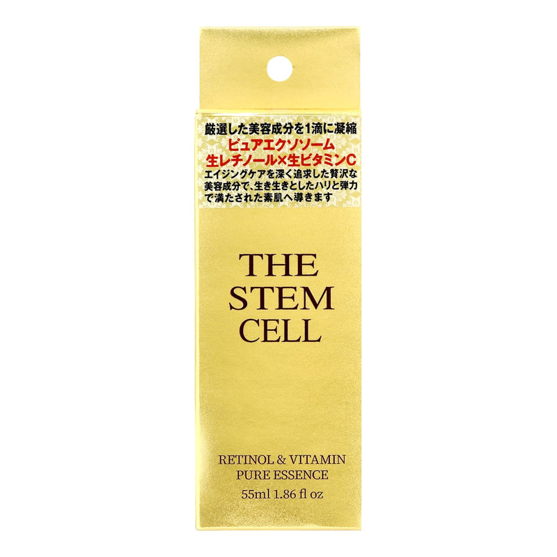 THE STEM CELL レチノール＆ビタミン ピュアエッセンス 55ml 美容液 スキンケア 保湿 潤い ハリ ツヤ 弾力 乾燥 くすみ 目元 ほうれい線｜アトム屋美容本舗